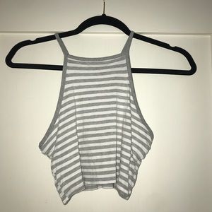 Striped cropped tank